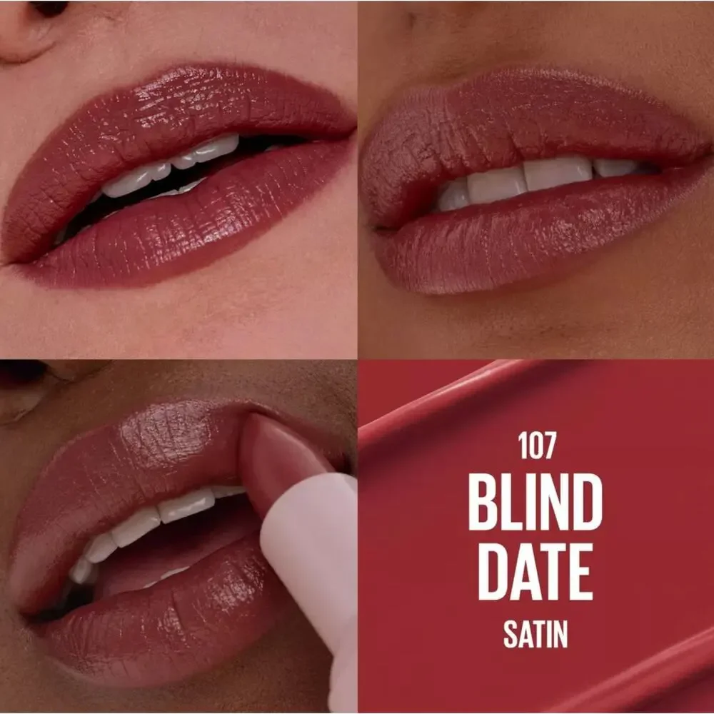 Maybelline 107 Blind Date Satin Lipstick NEW